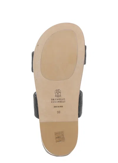 Brunello Cucinelli Slides With Precious Straps
