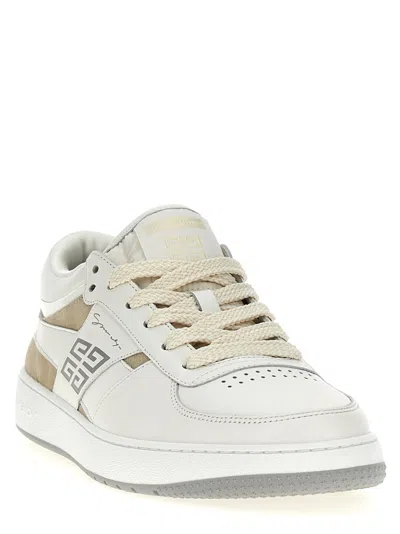 Givenchy G Move White Low Top Sneakers With Logo Detail On The Side In Leather Man