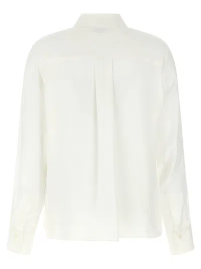 Ferragamo Silk Monogram Jacquard Shirt In White
