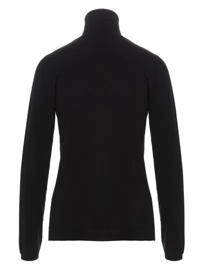 Brunello Cucinelli Cashmere Blend Lurex Rib Knit Sweater In Black