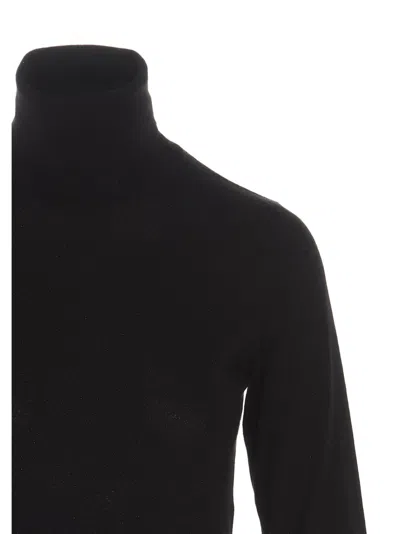 Brunello Cucinelli Cashmere Blend Lurex Rib Knit Sweater In Black