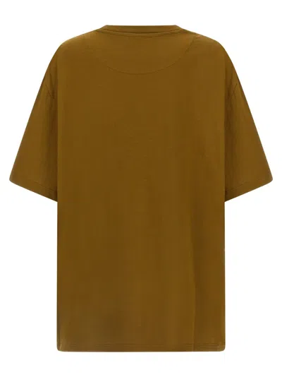 Attico Embroidered Logo T-shirt With Asymmetric Hem