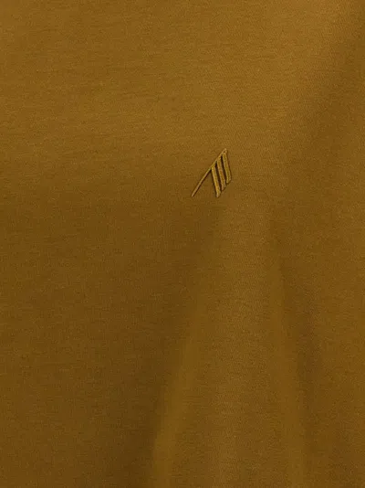 Attico Embroidered Logo T-shirt With Asymmetric Hem