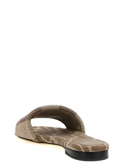 Fendi Beige Cotton-effect Jacquard Slipper