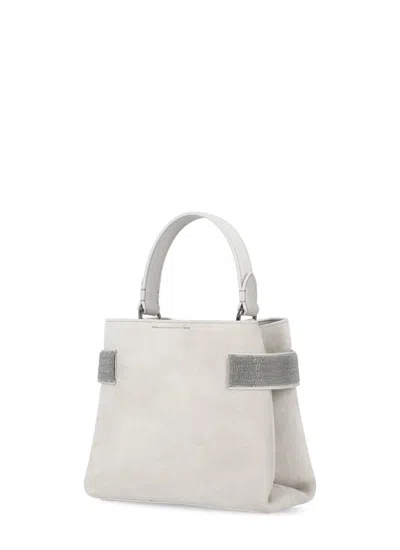 Brunello Cucinelli Suede Leather Shoulder Bag