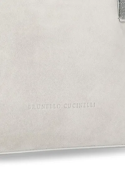 Brunello Cucinelli Suede Leather Shoulder Bag