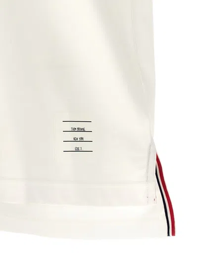 Thom Browne Rwb Knit Trim T-shirt White In White