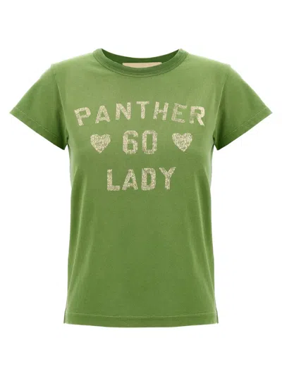 Valentino Playful Printed Cotton T-shirt With Bold Lettering In Green