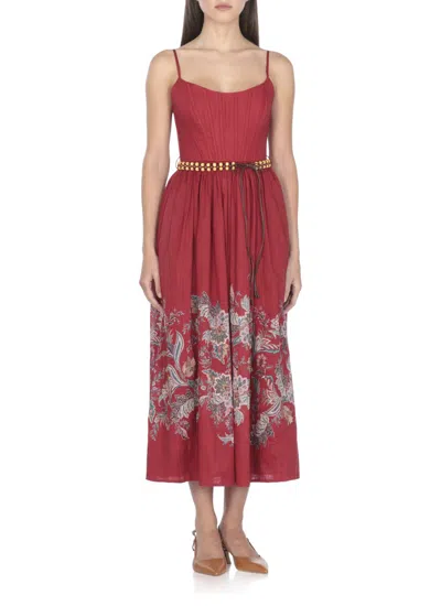 Zimmermann Rhiannon Belted Paisley-print Cotton-voile Midi Dress
