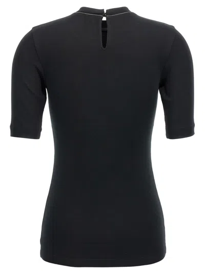 Brunello Cucinelli Monile Ribbed T-shirt In Black