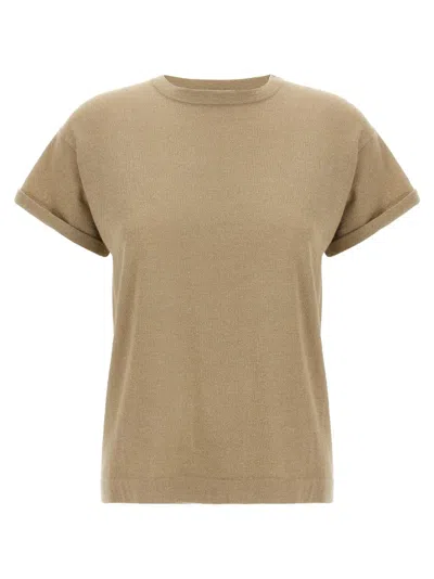Brunello Cucinelli Short-sleeved Crewneck Knitted T-shirt