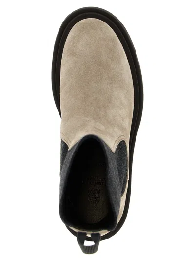 Brunello Cucinelli Women Precious Loop Detail Ankle Boots In Neutral