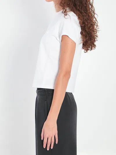 Alexander Wang Fitted Shrunken Tee With Classic Crew Neckline