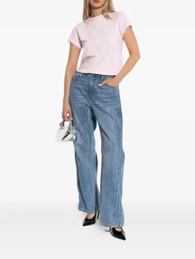 Alexander Wang Cotton Shrunken Logo T-shirt Clothing