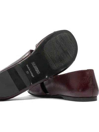 Alohas 'ravena' Bordeaux Ballet Shoes With Decorative Plaque On The Front