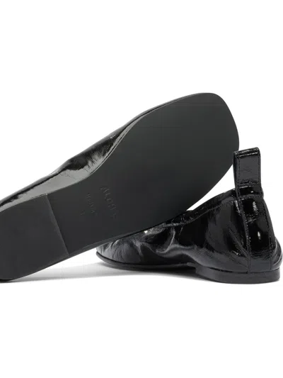 Alohas Rosalind Onix Black Leather Ballet Flats In Black