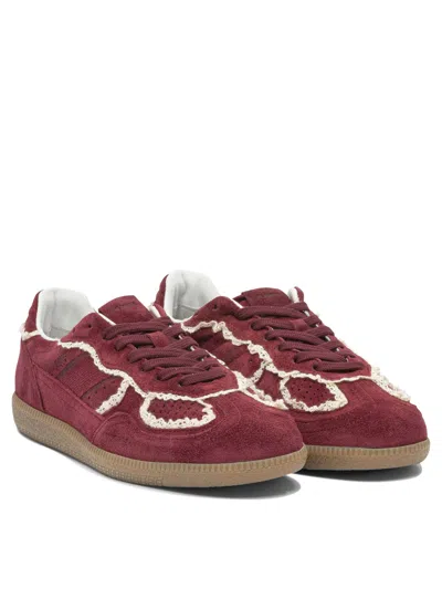Alohas Tb.490 Crochet Burgundy Leather Sneakers Burgundy In Burgundy