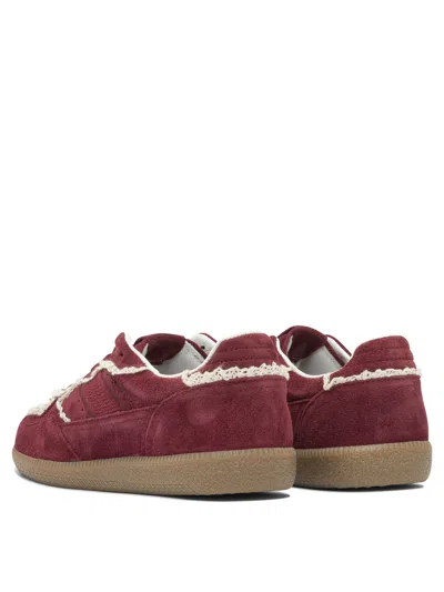 Alohas Tb.490 Crochet Burgundy Leather Sneakers Burgundy In Burgundy