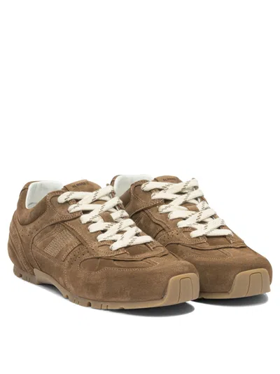 Alohas Tb.56 Suede Cream Leather Sneakers In Brown