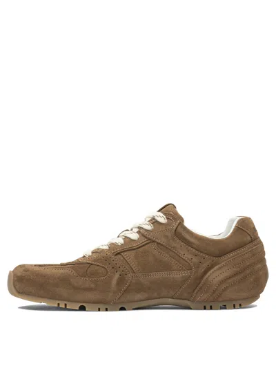 Alohas Tb.56 Suede Cream Leather Sneakers In Brown