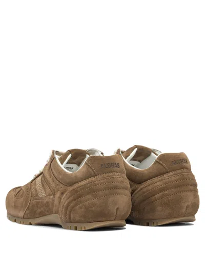 Alohas Tb.56 Suede Cream Leather Sneakers In Brown