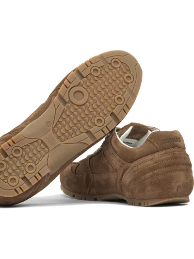 Alohas Tb.56 Suede Cream Leather Sneakers In Brown