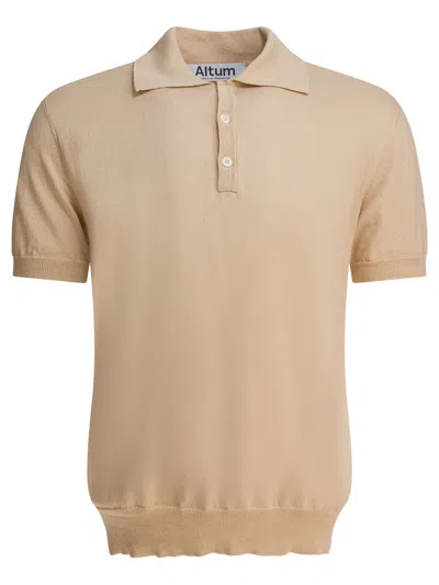 Altum Beige Cotton Polo Shirt In Neutral