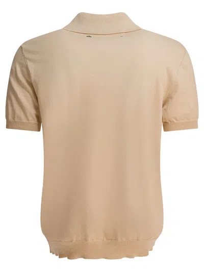 Altum Beige Cotton Polo Shirt In Neutral