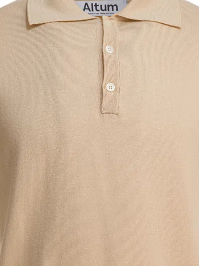 Altum Beige Cotton Polo Shirt In Neutral