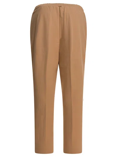 Altum Side-stripe Drawstring Trousers In Brown