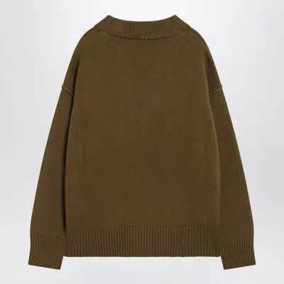 Ami Alexandre Mattiussi Ami Paris Ami De Coeur Bronze Cardigan