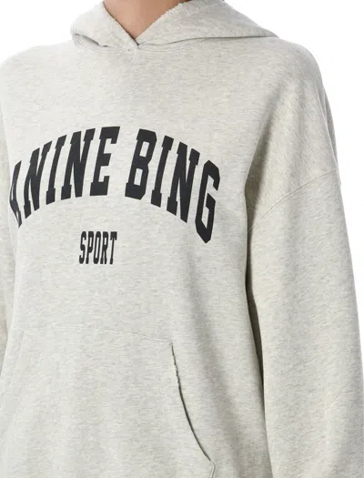 Anine Bing Harvey Logo Print Hooded Sweatshirt