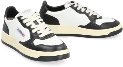 Autry Medalist Black/white Leather Trainer