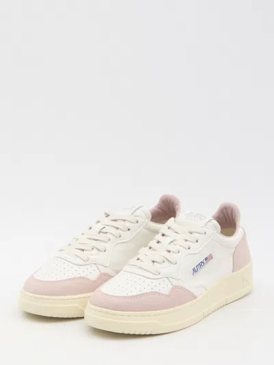 Autry Medalist Low-top Sneakers With Goat Leather In Pink