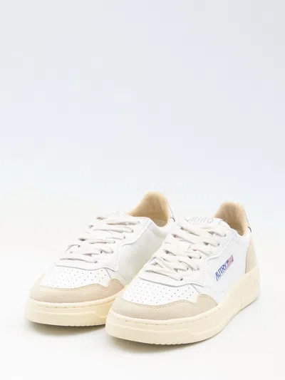 Autry Medalist Low Leather Low-top Sneakers With Suede Inserts