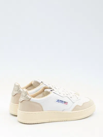Autry Medalist Low Leather Low-top Sneakers With Suede Inserts