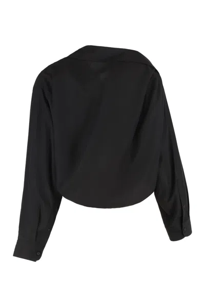 Balenciaga One Shoulder Poplin Shirt