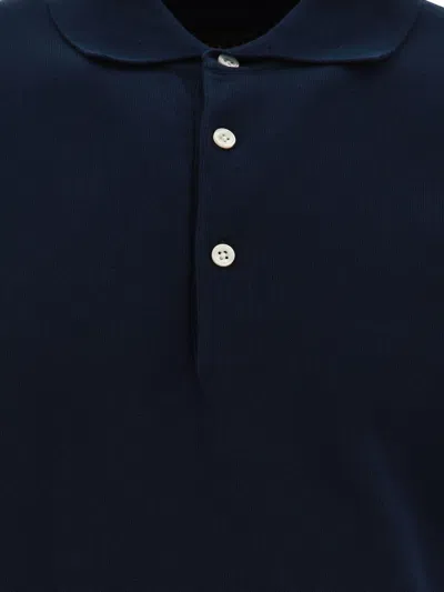 Beams Cotton Polo Shirt In Blue