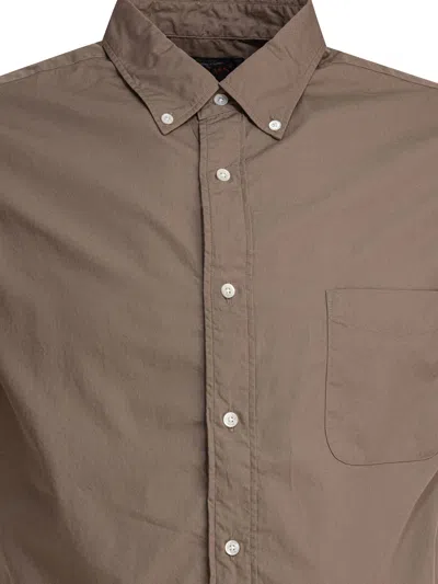 Beams Shirts Beige In Brown