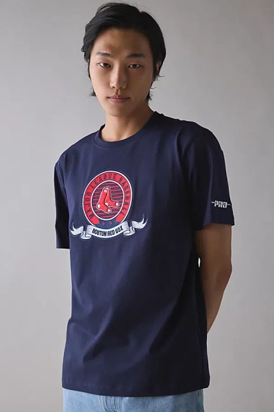 Pro Standard Mlb Boston Red Sox Logo Tee In Dark Blue, Men's At Urban Outfitters In Blue