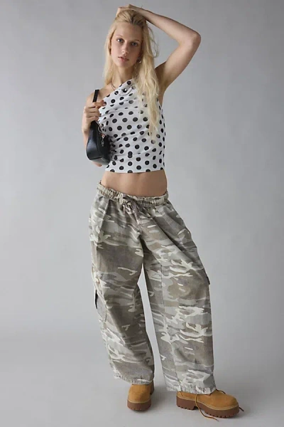 Bdg Bobbi Baggy Pull-on Pant In Light Camo, Women's At Urban Outfitters