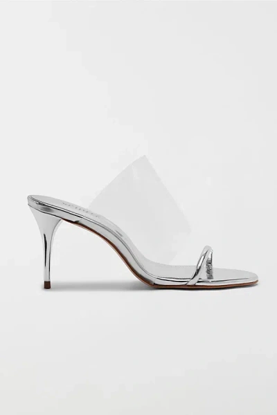 Schutz Astra Mule Heel In Silver, Women's At Urban Outfitters