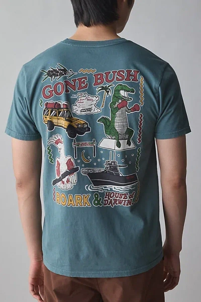 Roark House Of Darwin Tee In Teal, Men's At Urban Outfitters In Blue