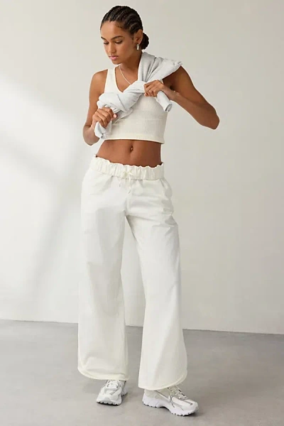 Nike Sportswear Collection Twill Mid-rise Track Pant In Ivory, Women's At Urban Outfitters