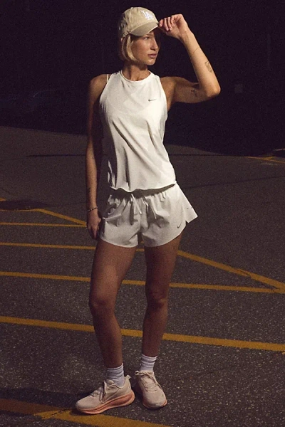 Nike Swift Dri-fit Mid Rise 2.5" Short In Sail/reflective Silver, Women's At Urban Outfitters