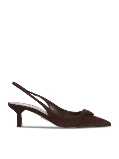 Prada Suede Pointed Toe Stiletto Heel Pumps In Multi