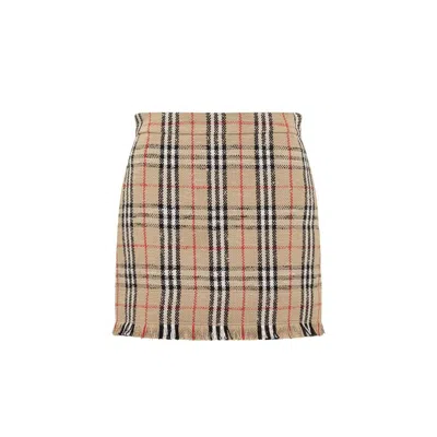 Burberry Vintage Pattern Mini Skirt