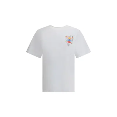 Casablanca T-shirt Girocollo Con Logo Sul Fronte In Cotone Bianca Uomo