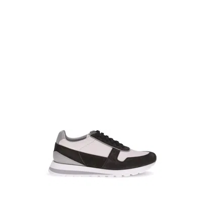 Brunello Cucinelli Suede Panelled Trainers In Black