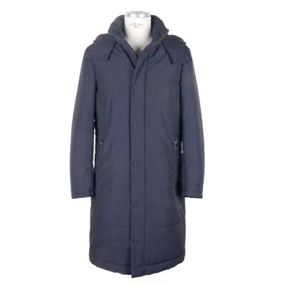 Made In Italy Blue Virgin Wool Jacket In Blue